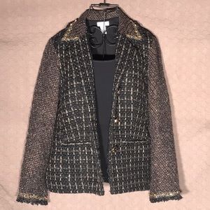 Chico’s warm blazer Black and Tan size 0